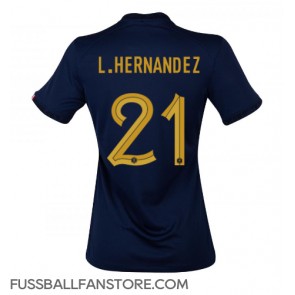 Frankreich Lucas Hernandez #21 Replik Heimtrikot Damen WM 2022 Kurzarm